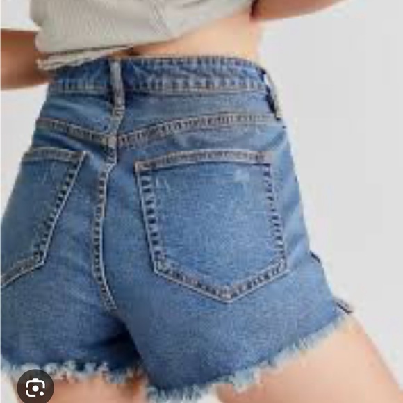 We the Free CRVY-Revolve Style High Rise Denim Shorts - Picture 7 of 10